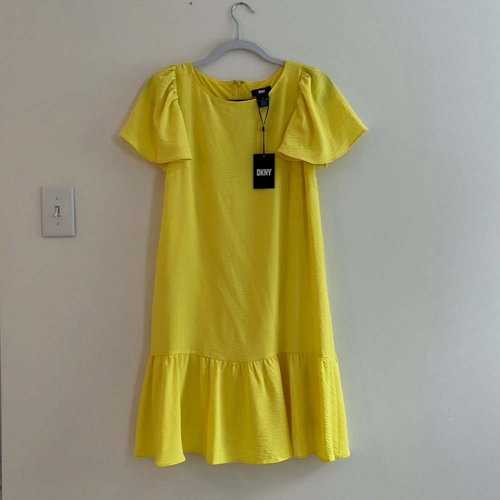 DKNY yellow dress
